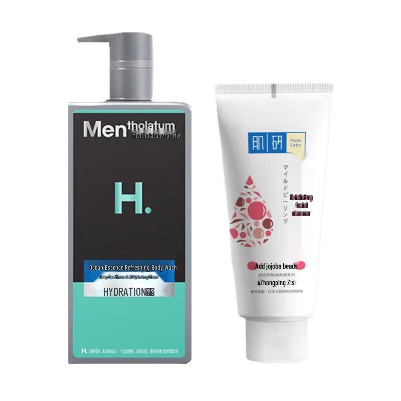 Набор: Мужской гель для душа Mentholatum и Очищающее средство Hada Labo