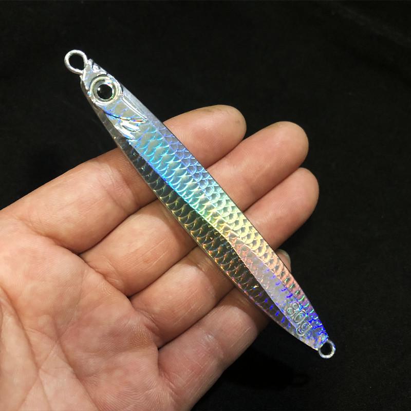 Slow Jigging Double Hook Hard Bait Iron Plate Lure for Freshwater and Saltwater Fishing