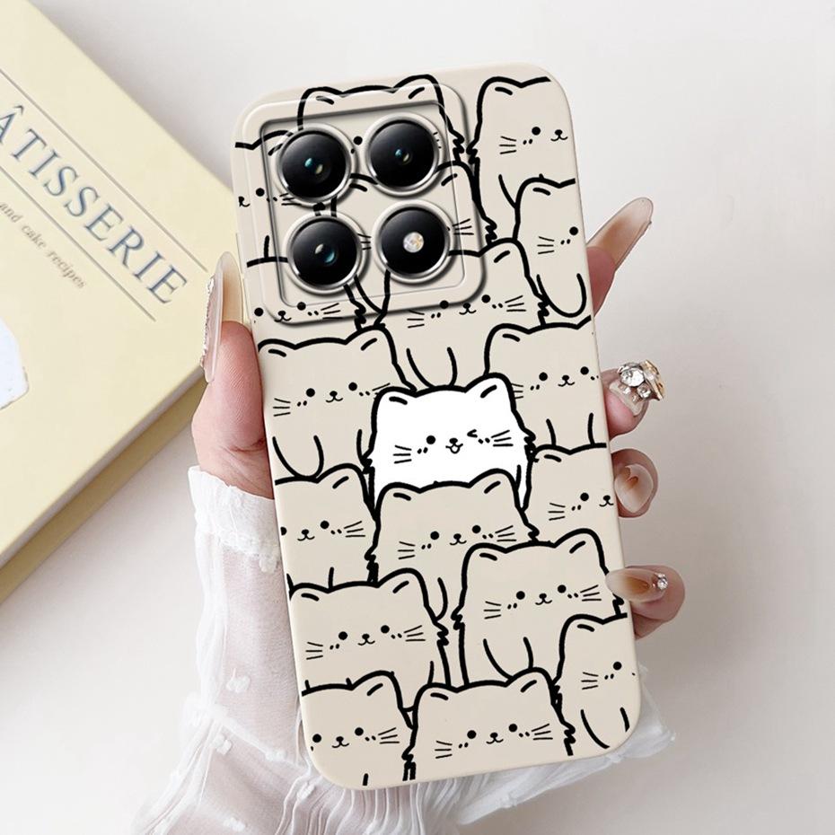 Cartoon Case For Xiaomi 14T Pro / 14T 5G Lens Protective Jelly Soft Silicone Cover For Xiaomi Mi14T 14TPro Phone Cases