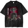 Hot Anime My Hero Academia Midoriya Izuku Deku Printed T Shirt Men Retro Washed Tee Short Sleeve  Cotton Top Harajuku Tshirt