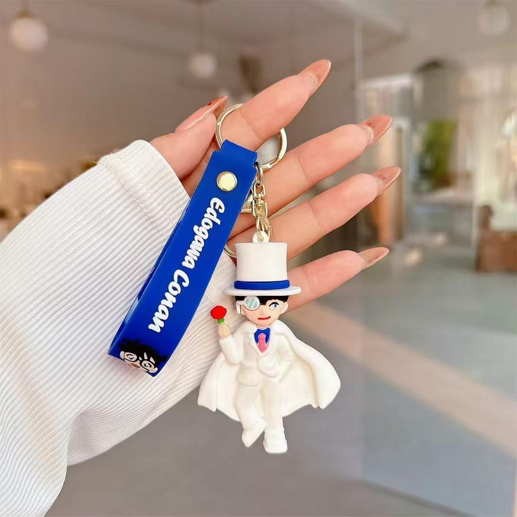 Classic Japanese Anime Cartoon Keychain Doll Conan Bag Car Keychain Gift Wholesale Cute Personalized Gifts Y2k Fashion
