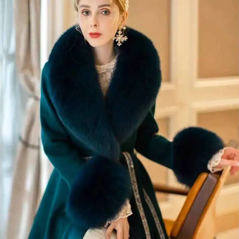 Natural Real Fox Fur Collar Cuff Set Winter Women Warm Scarf Genuine Fur Trimming For Parka Coat Hood Luxury Fluffy Decor Shawl