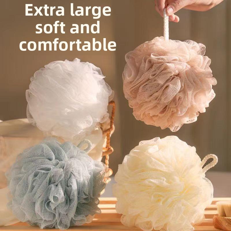 Luxury Large Bath Ball Soft Durable Exfoliating Bath Flower for Gentle Cleansing