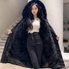 Winter Warm Coat Faux Fur Jacket Hooded Black Imitation Fur Woman Parkas Mulher Parkas Women's Jacket Red Fur Coats