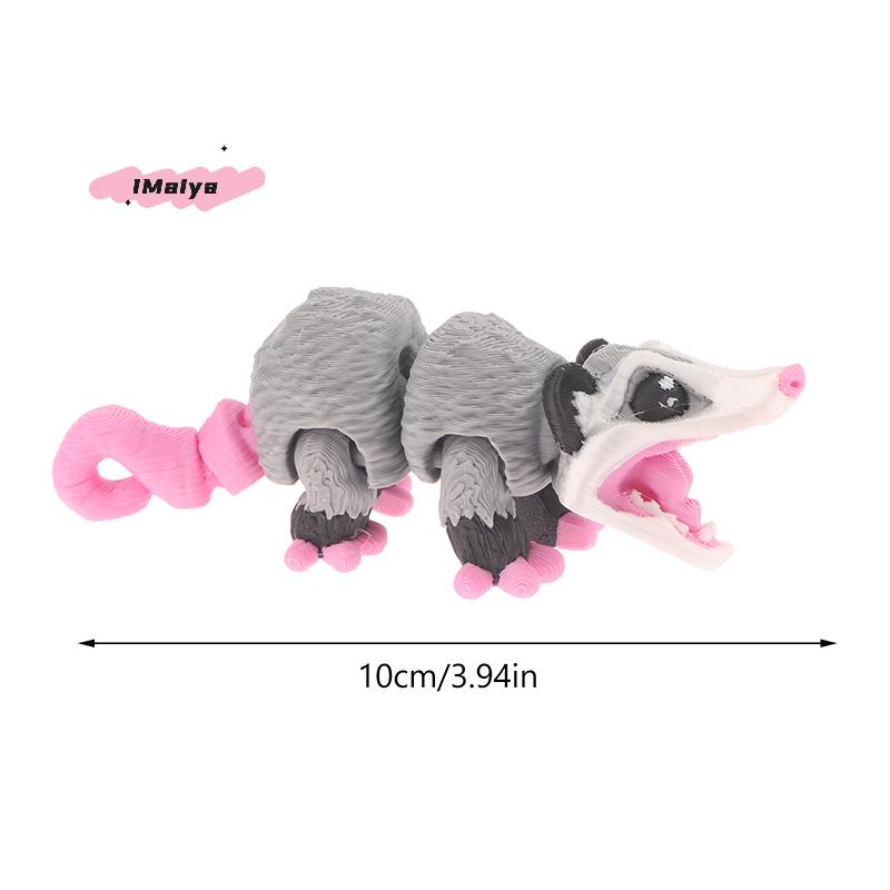 M-3D Printed Articulated Possum Figurines, Indoor and Outdoor Desktop Decorations, Stress Relief & Birthday Wedding Party Favors