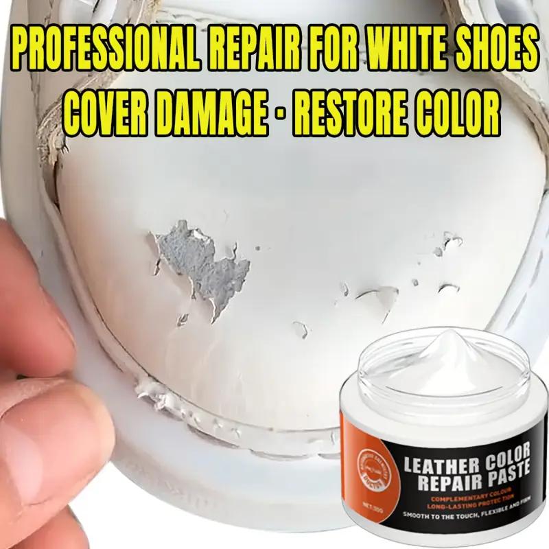 White Leather Repair Kit - Color-correcting Cream for Restoring Scratches, Fading and Aging Leather - Suitable for White Sofas,
