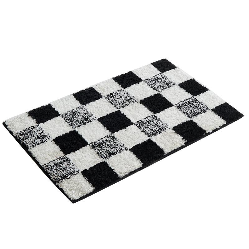 Plaid Non-Slip Bathroom Floor Mat
