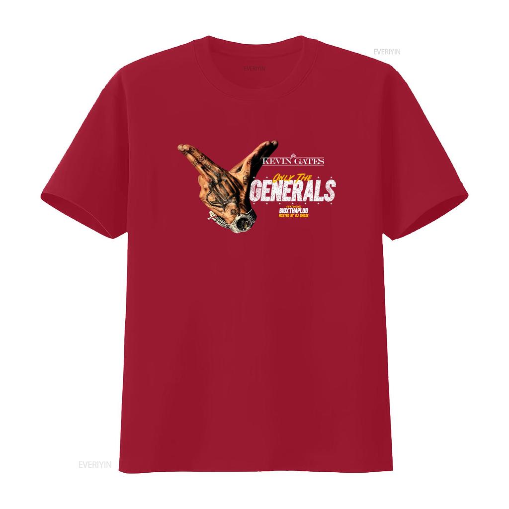 Kevin Gates Merch T Shirt Only The Generals Tour 2023 Rapper Fan  vintage Washed graphic streetwear fashion designer clothes