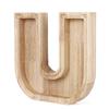 26 English Alphabet Piggy Bank Wooden Coin Money Saving Box Jar Coins Storage Box Desktop Ornament Home Decor Gifts