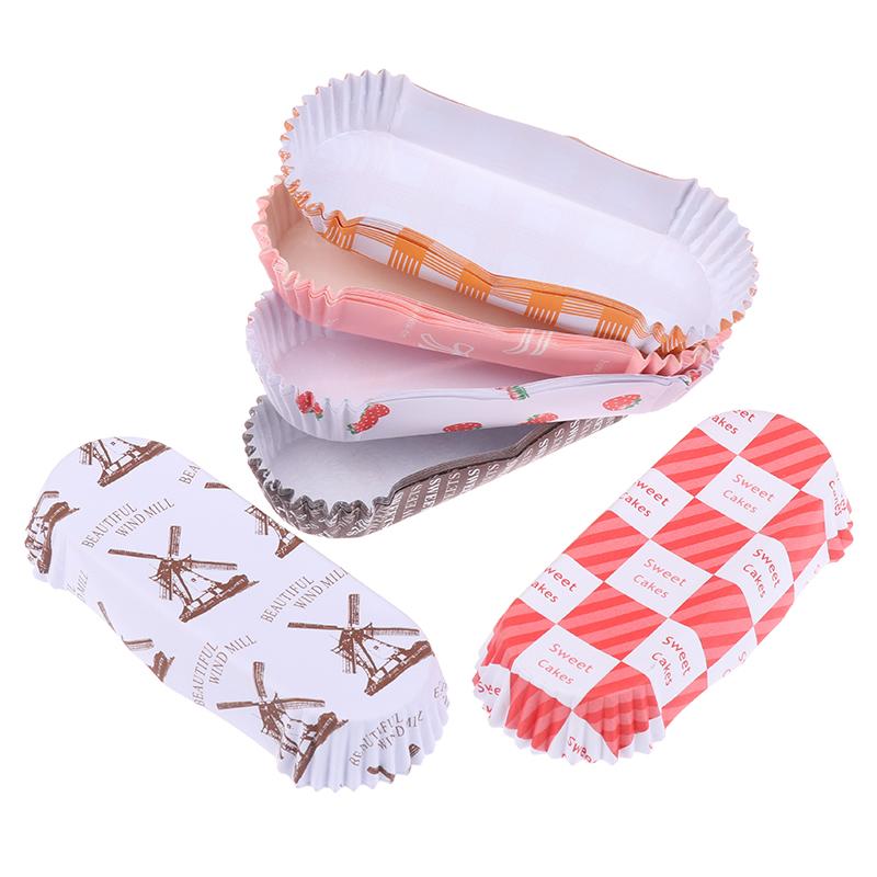 100 Stück Einweg-Muffin-Förmchen Fettabweisende Backförmchen Antihaft-Papier-Backförmchen Bootsform Kuchenpapier Muffin-Förmchen