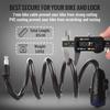 Black Bicycle Anti-Theft Chain Lock Bike Portable Metal Steel With 2Keys Safety Lock Motorcycle Bike Lock Bicycle Accessories 4