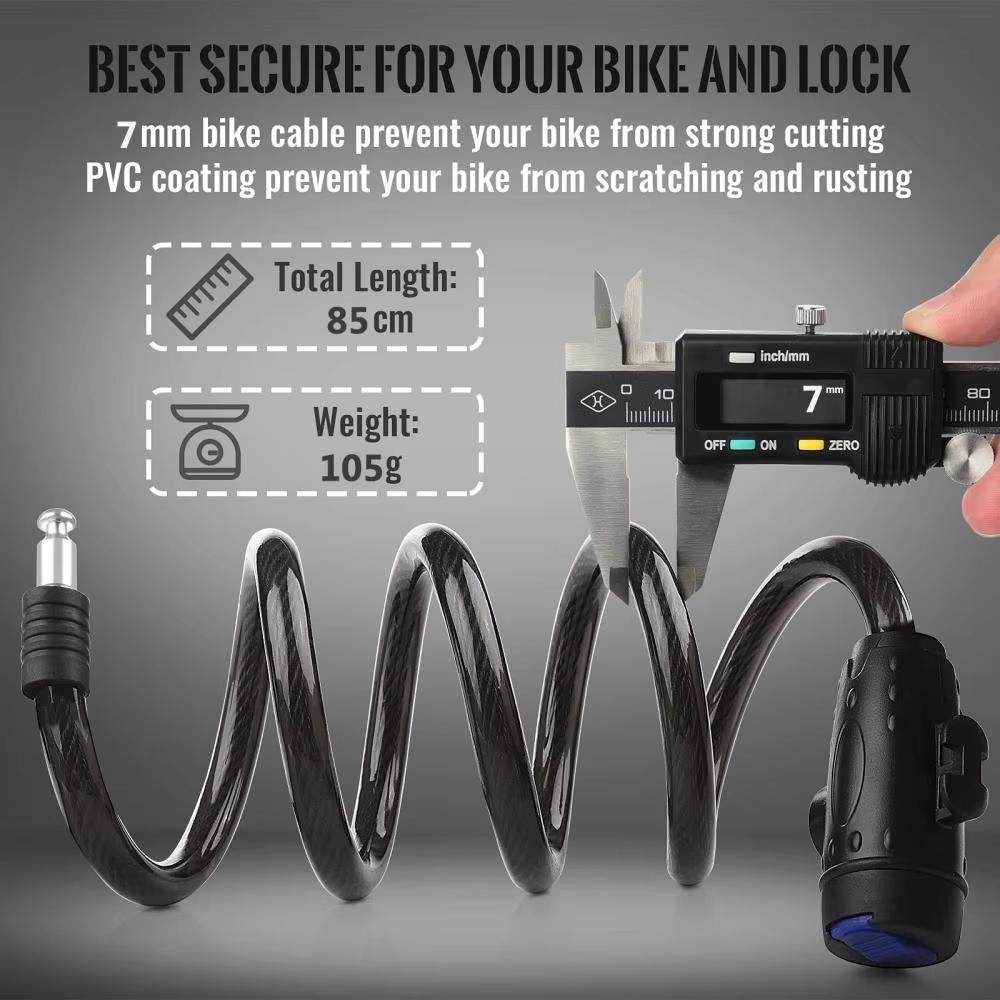 Black Bicycle Anti-Theft Chain Lock Bike Portable Metal Steel With 2Keys Safety Lock Motorcycle Bike Lock Bicycle Accessories 4