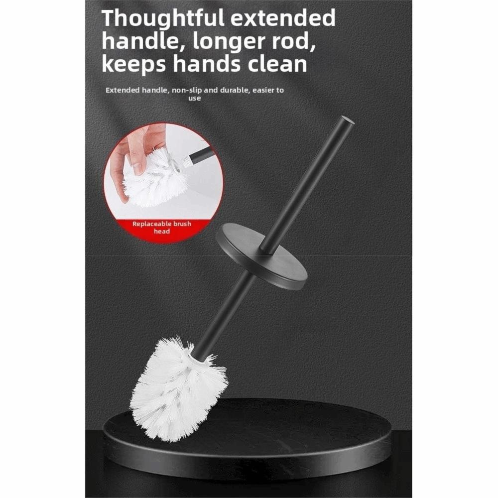Wall Mounted Toilet Cleaning Brush Stainless Steel Bathroom Cleaning Tool Bathroom