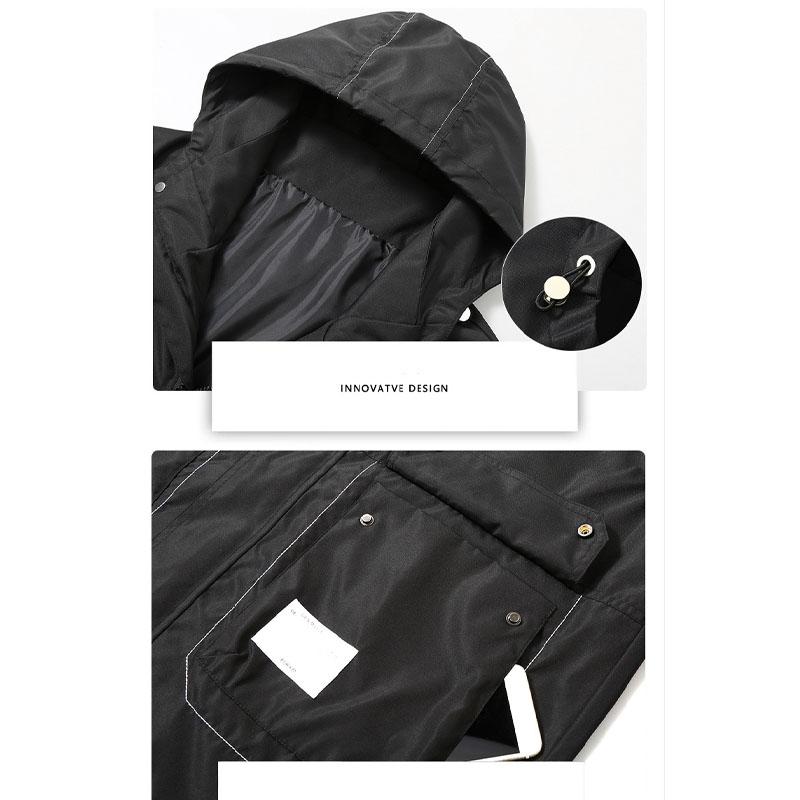 Men's Plus Size Spring Fall Workwear Trench Coat Oversized Casual Jacket 4XL-10XL