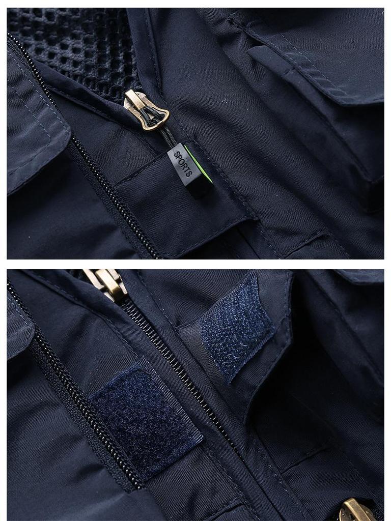 Men's Quick-Dry Mesh Multi-Pocket Plus Size Fishing Photography Vest
