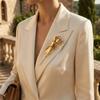 Vintage Rose Flower Brooch Elegant Rose Brooch Daily Wear Lapel Pins Jackets