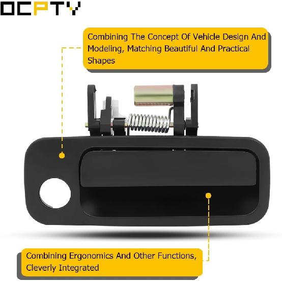 OCPTY Door Handles Exterior Front Driver Passeneger Side Replacement fit 1997-2001 for Camry Outside Door Handles Black(2pcs)