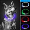 3 Modes Lumière LED Lumineuse Prévention de la Perte Rechargeable Colliers pour Chien LED Lumineux Luminous Collier pour Chien Animal de Compagnie Collier pour Chien USB Nuit