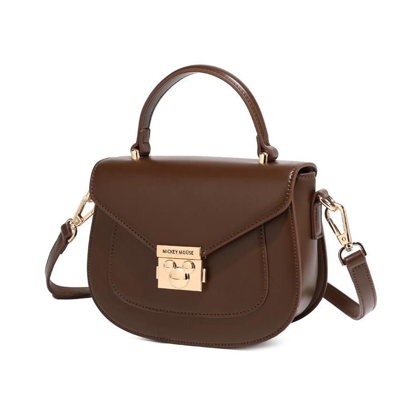 New Disney Mickey Series PU Handbag, Shoulder Bag, Crossbody Bag Regular Women's Brown BMK-71870K
