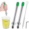 Stainless Steel Puncher for Plastic Lids Beverage Cup Lid Puncher Adjustable Depth Straw Hole Punch Tool for Lemonade Cups Takeout Lids