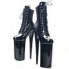 10" Heel And 6 3/4"(26CM) Platform Extreme High top Heels Pole Dancing Lace up Ankle In Stock Foot Protection