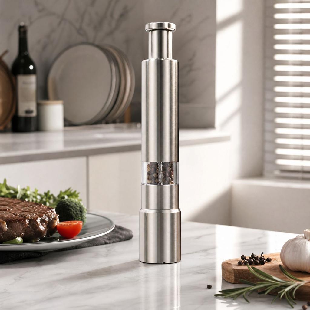 Stainless Finger Grinder Bottle for Kitchen and Dining Table