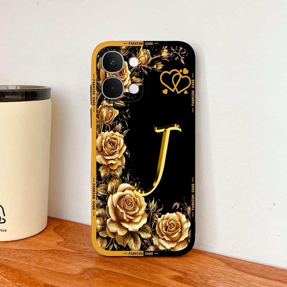 For Vivo Y500i / Y31D Phone Case Couple Letters Shockproof Full Coverage Funda For Vivo Y 31d Y 500i Soft Liquid Silicone Cover
