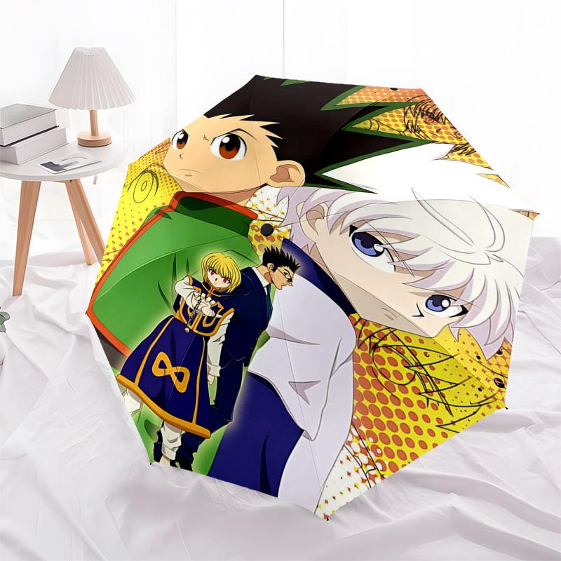

1pc Anime Characters Auto-Folding Umbrella Portable 3-Fold Design with Iron Frame, Perfect for Outdoor Use, Festive Gifts, Travel, Daily Use, Suitable