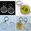 10 Pcs Various Shapes Acrylic Keychain Picture Frame Keyring with Split Rings