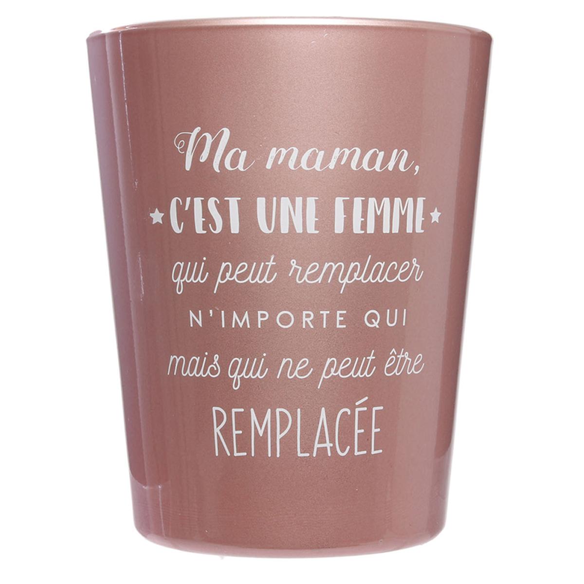 

Les Trésors De Lily [A1667] - Стеклянная ваза для ароматических свечей Maman розовая (незаменимый) 2 фитиля - 16х13 см (весенние цветы)