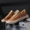 Men's Board Shoes Men's Leather 2025 Autumn New Casual Shoes Trend Soft Sole Sports Clown Versatile