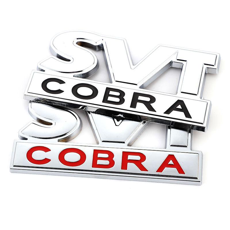 Car Sticker SVT COBRA Emblem Badge Rear Trunk Decal Front Hood Grille for Mustang Shelby SVT Cobra F150 F250 F350 GT Fiesta