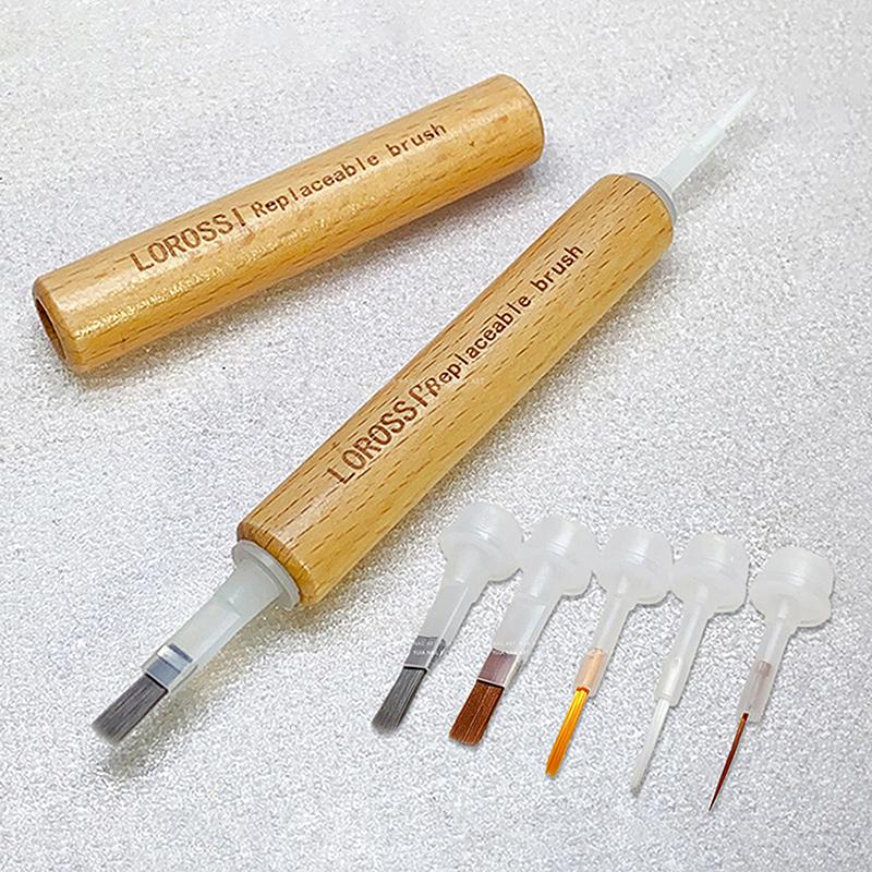 40/60 Stück Nagellackpinsel mit Doppelkopf-Stiftdose, Ersatzkopfpinsel, Nagelbürste, Flüssigkeitsapplikatoren, Maniküre-Werkzeuge