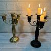 Baroques Iron Candlestick Centerpieces 4 Arms Candelabra Candle Holder Vintage Metal Candle Stand Dinner Table Decors