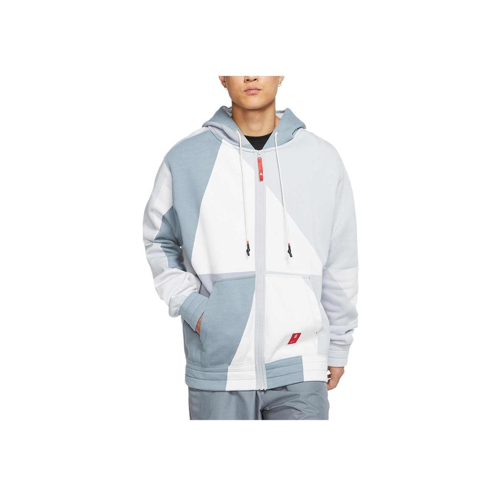 Nike Kyrie Irving Full-Zip Basketball Sport Hooded Fleece Jacket Men Jackets Grey BV9286-100