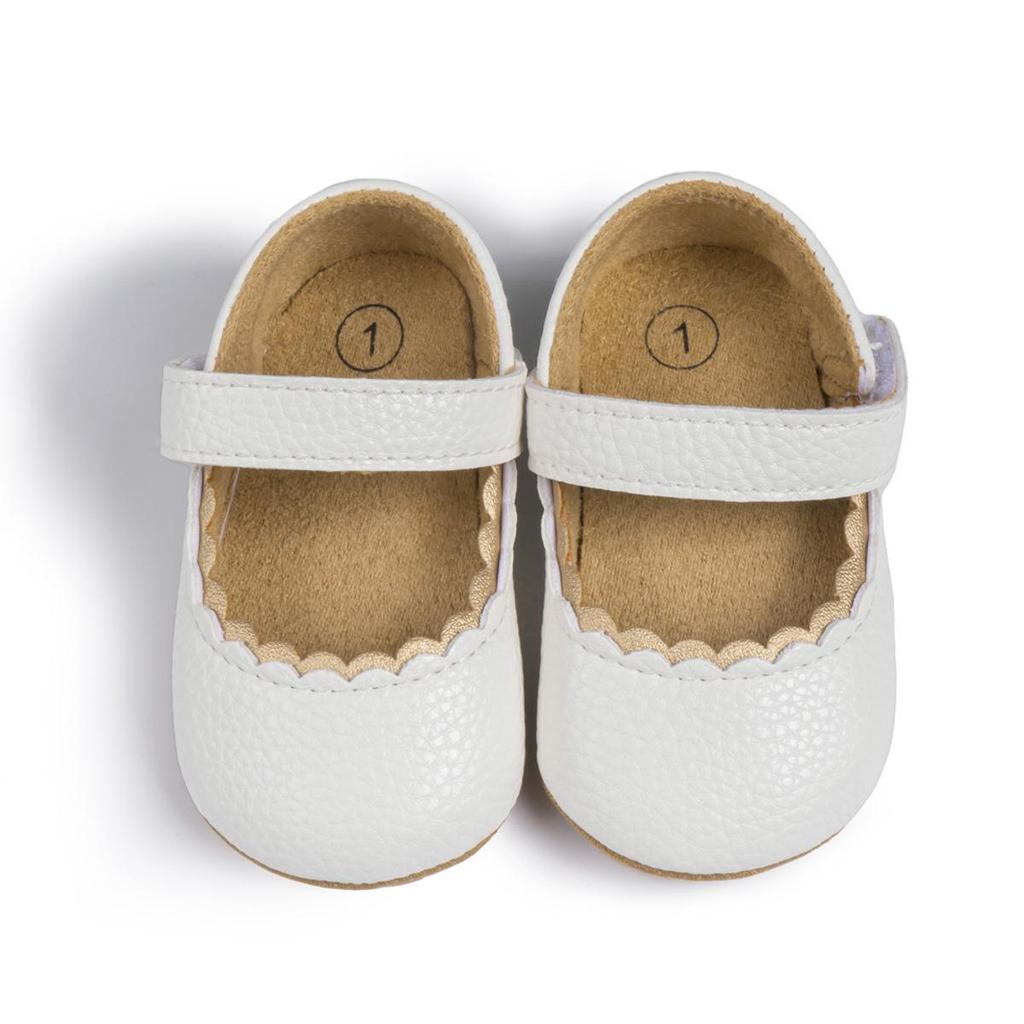 Baby Princess Shoes 0-1 Year, Soft Non-slip PU Leather with Bowknot, Suitable for Spring/Autumn.