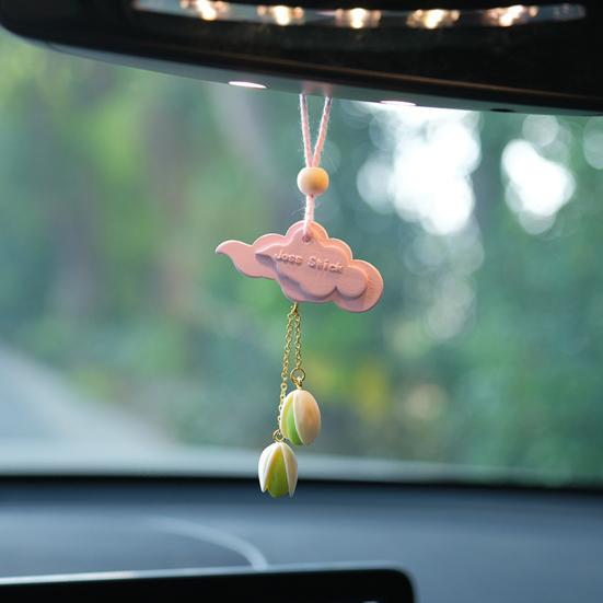 Deodorante per Auto a Forma di Nuvola Diffusore di Aroma Affascinante con Ciondolo a Forma di Bocciolo di Fiore Fragranza a Lunga Durata Profumo Fresco Accessorio per Auto
