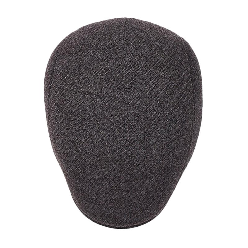 Autumn Winter Outdoor Warm Beret Middle-Aged Men's Thick Ear Protection Forward Cap Peaked Cap