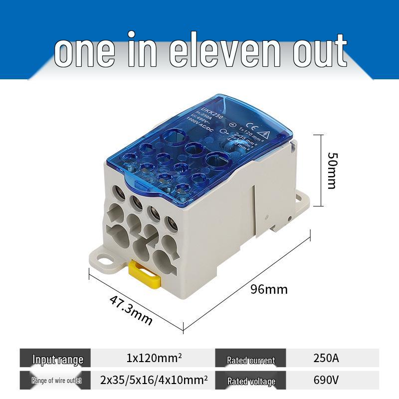 Single-Level DIN Rail Distribution Box, 80A-400A