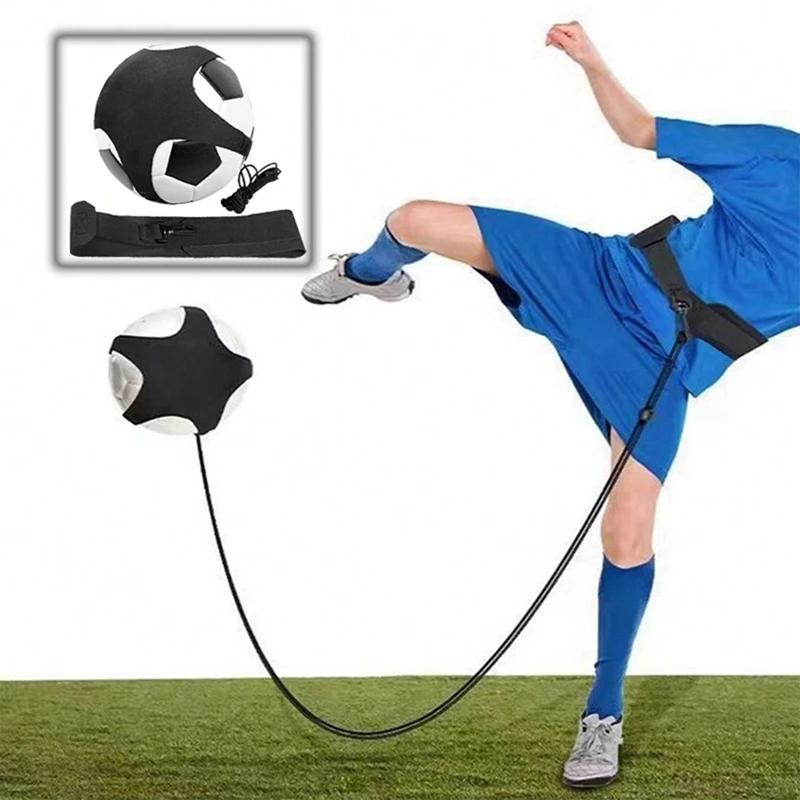 Kids Football Kick Trainer - Adjustable Belt Solo Practice Equipment, Elastic Rope Ball Control Gear for Youth Soccer Training