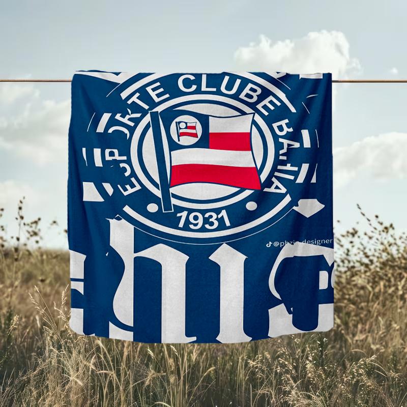 1PC Esporte Clube Bahia Design Printed Soft Flannel Blanket Throw for Adult Bedroom Living Room Sofa Camping Travel Fan gifts Christmas Gifts
