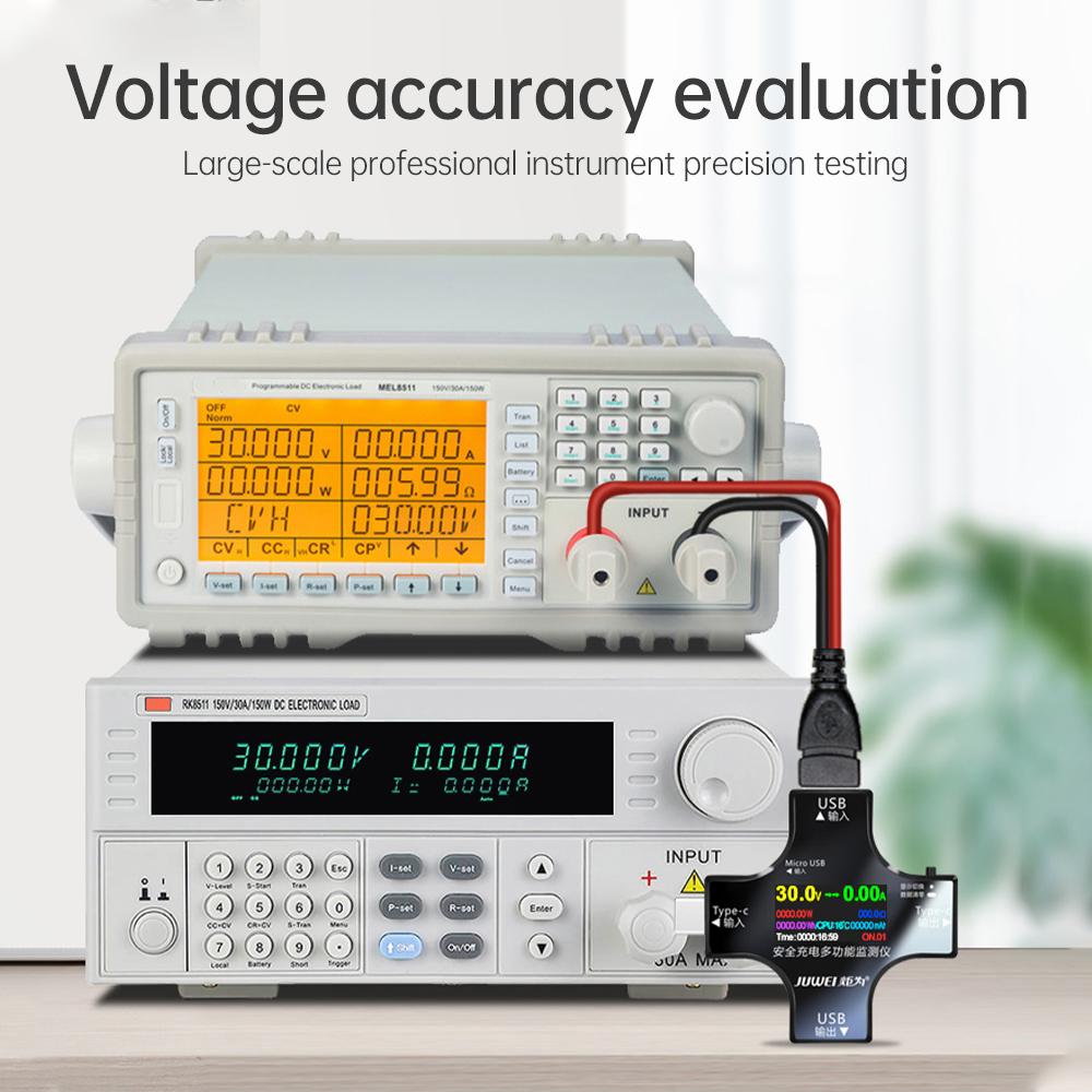6.5A USB Tester DC Type-C PD Digital Voltmeter Amper Voltage Current Ammeter Detector Power Bank Charger Capacity Meter
