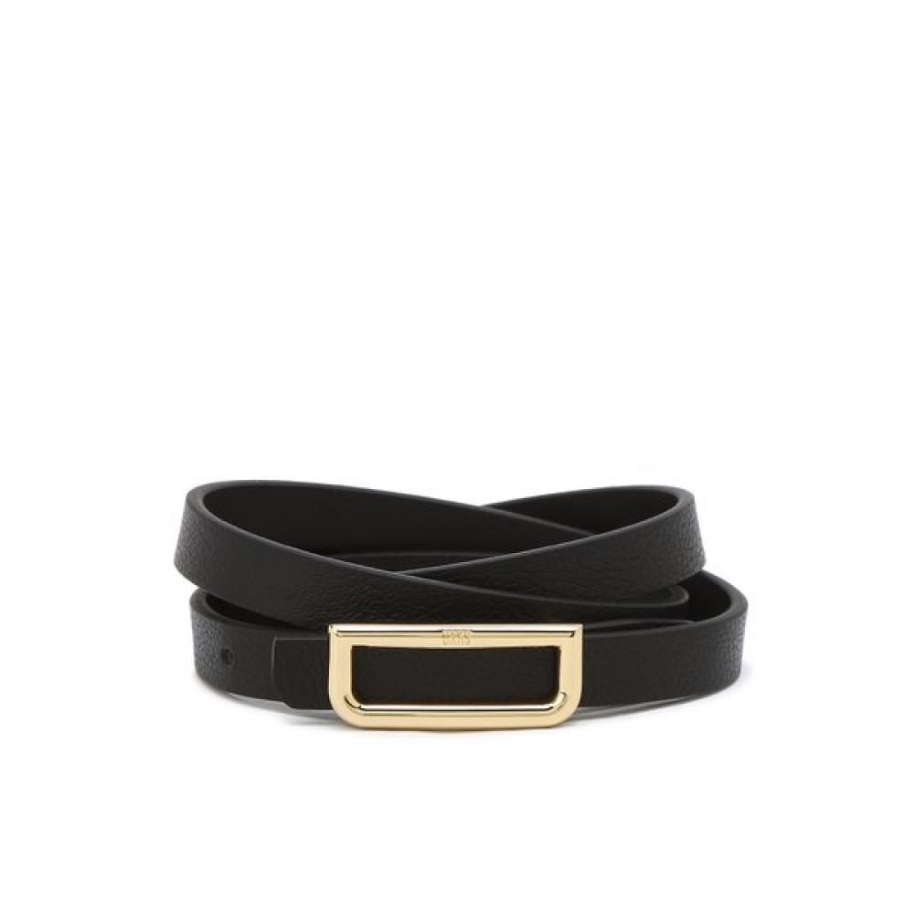 Daks Black D Buckle DecorateD Leather Women S Belt Dbbe4f805bk