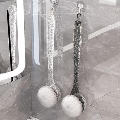 Dual-Sided Long Handle Bath Brush - Soft Bristle Back Scrubber for Home