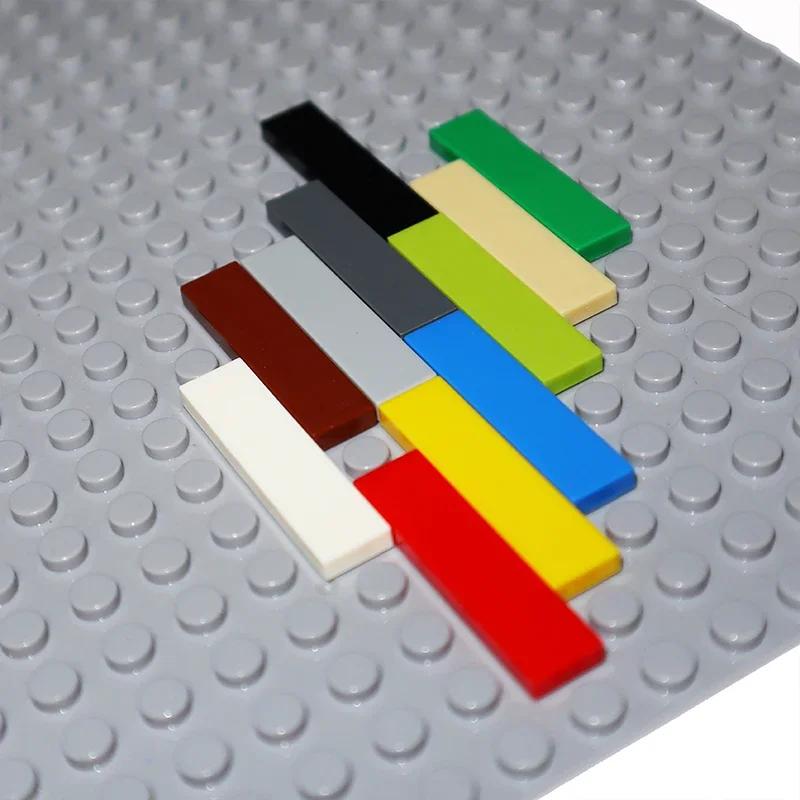 Non-Toxic 200Pcs Size 1X4 Bricks Flat Tile Moc Assemble Particles 2431 Smooth 1*4 Building Blocks Diy Educational Creative Toy For Kids