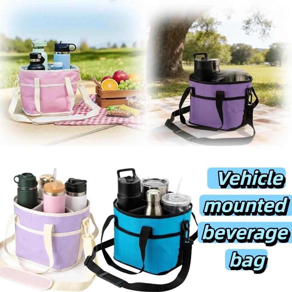Durable Material Car Cup Storage Pouch Portable Drink Storage Bag Daily Commuting