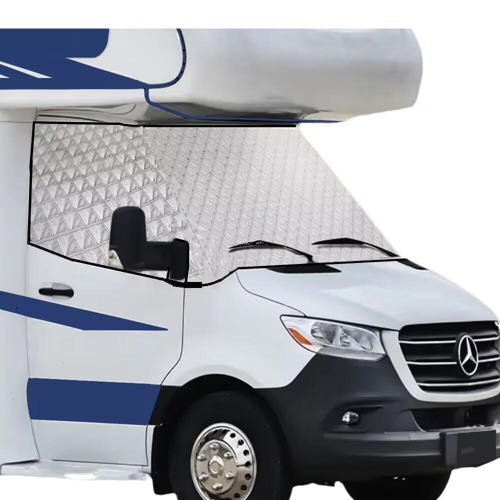 

FIAT Ducato RV Windshield Frost & Sun Shade - Thick Aluminum Foil Cover Universal RV серебряный