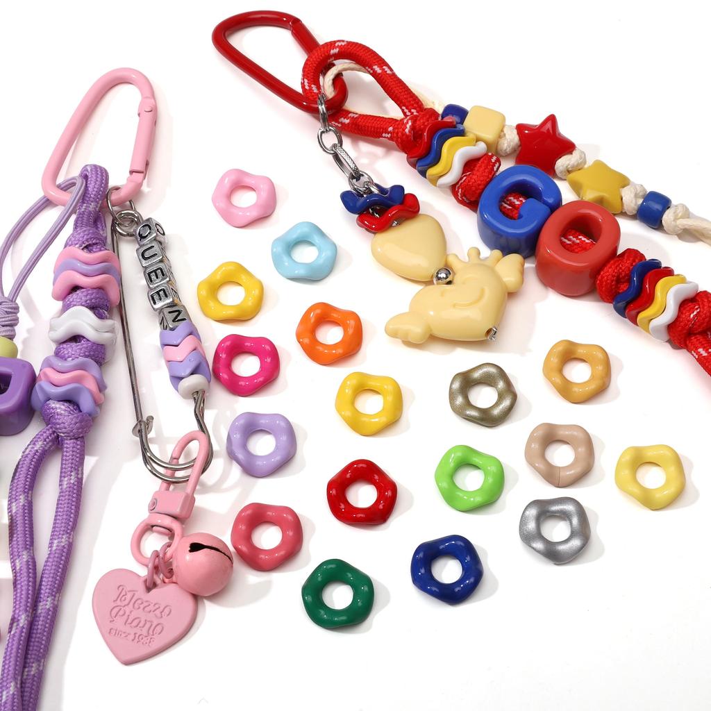 5/20 Sztuk Akrylowe Malowane Natryskowo Warstwowe Koraliki Do DIY Naszyjnika Bransoletki Kolczyków Tworzenia Biżuterii Akcesoria Rzemieślnicze