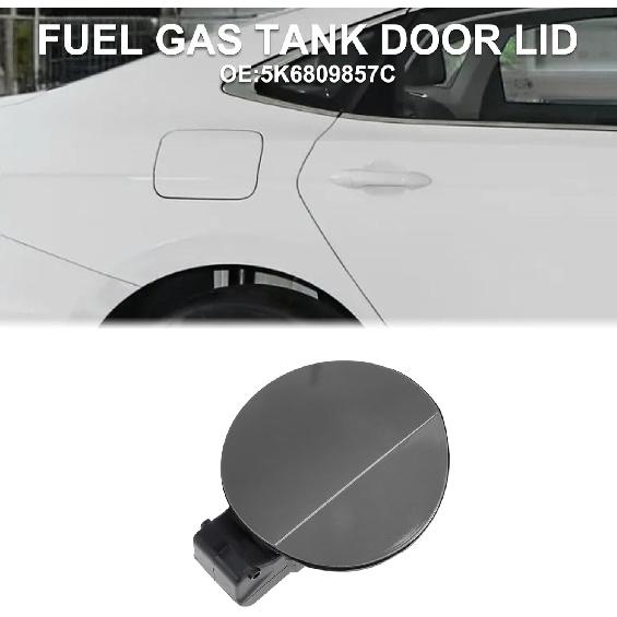 Brandstoftankdeksel voor Volkswagen Golf 6 2010-2013 Brandstofvuldop Klep Cover Clip Type Nr. 5K6809857C Grijs ABS
