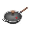 KOBACH 34cm Triple Rust-Proof Deep Nitrogenized Iron Wok